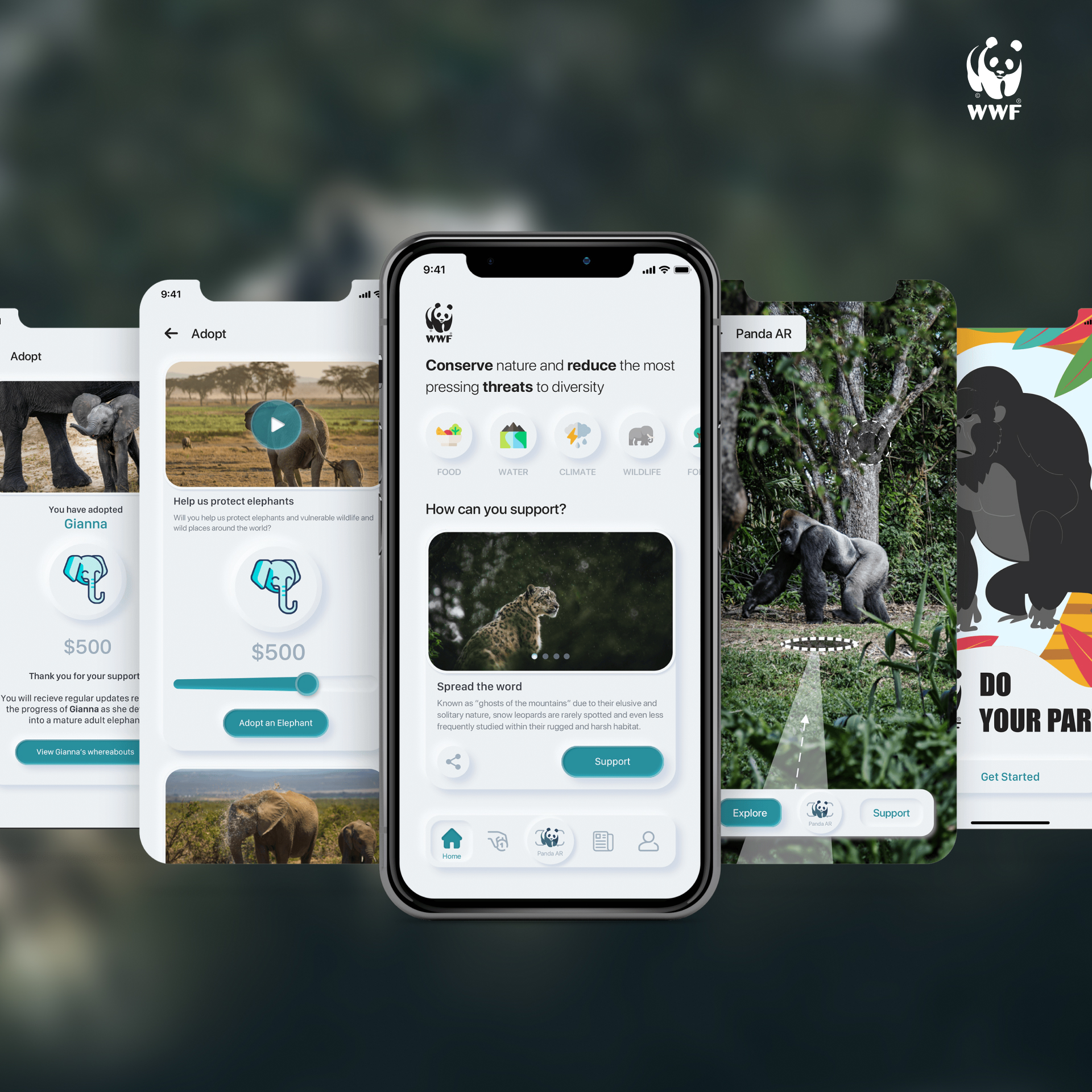 WWF neumorphism UI concept